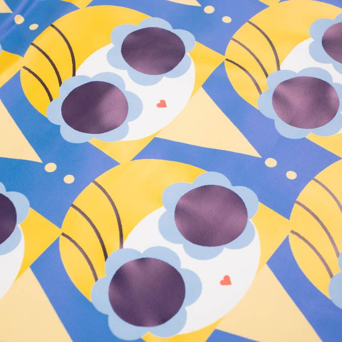 MÄDCHEN MIT BRILLE / gelb (YELLOW) - Regencapen Stoff