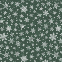 SNOWFLAKES PAT. 2 / bottled green - Waterproof woven fabric