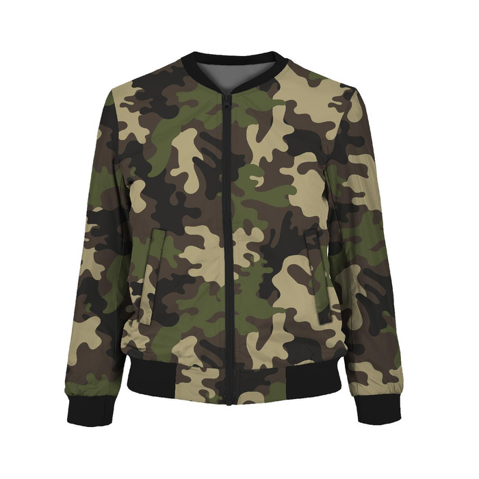 WOMEN’S BOMBER JACKET (KAMA) - CAMOUFLAGE OLIVE - sewing set XL