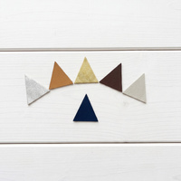 Leatherette label small triangle - Choice of colors