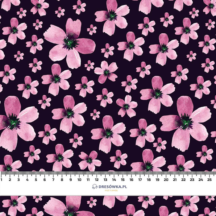 ROSA BLUMEN M. 5 / schwarz - Wasserabweisende Webware