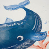 WHALE pat. 2 (MAGICAL OCEAN) - PANORAMIC PANEL 60 cm