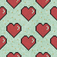 SRDCE (retro) / mentolový- organický úplet single jersey s elastanem