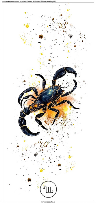 KISSEN 45x45 - SCORPIO - Velours - Nähset