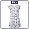 KLEID "EMMA" - GEMALTE PAONIEN - Viskosejersey mit Elasthan L