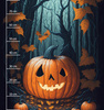 HALLOWEEN PUMPKIN - panel (75cm x 80cm) SINGLE JERSEY