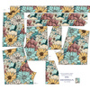 PAPERBAG SHORTS - WATER-COLOR FLOWERS pat. 9 - sewing set XXL
