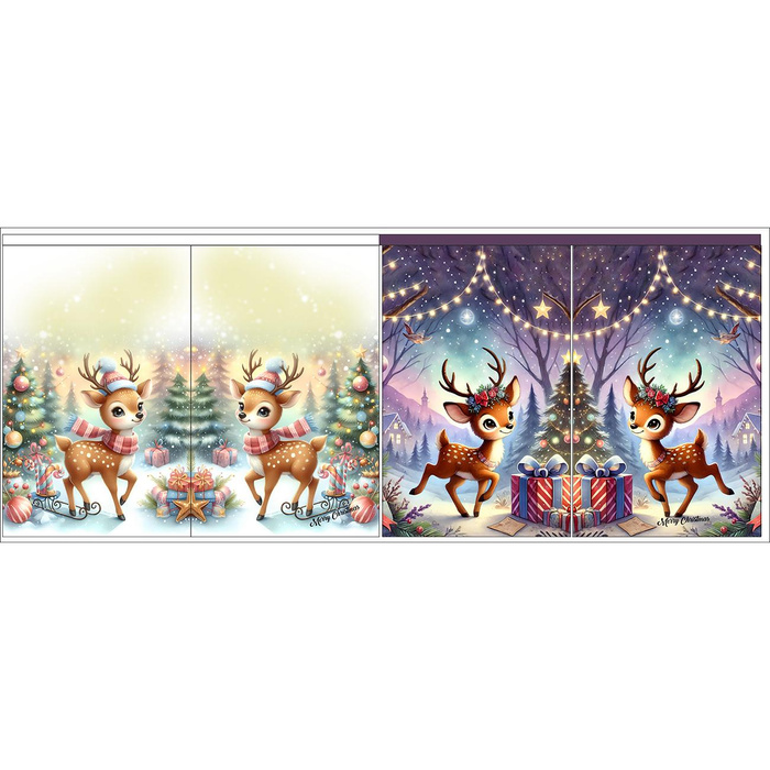 Dárkové pytlíky - CHRISTMAS REINDEER - Sada šití- VELKÝ