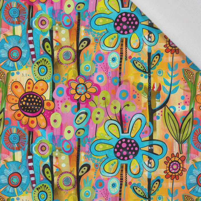 NEON FLOWERS WZ.1 - Baumwoll Webware