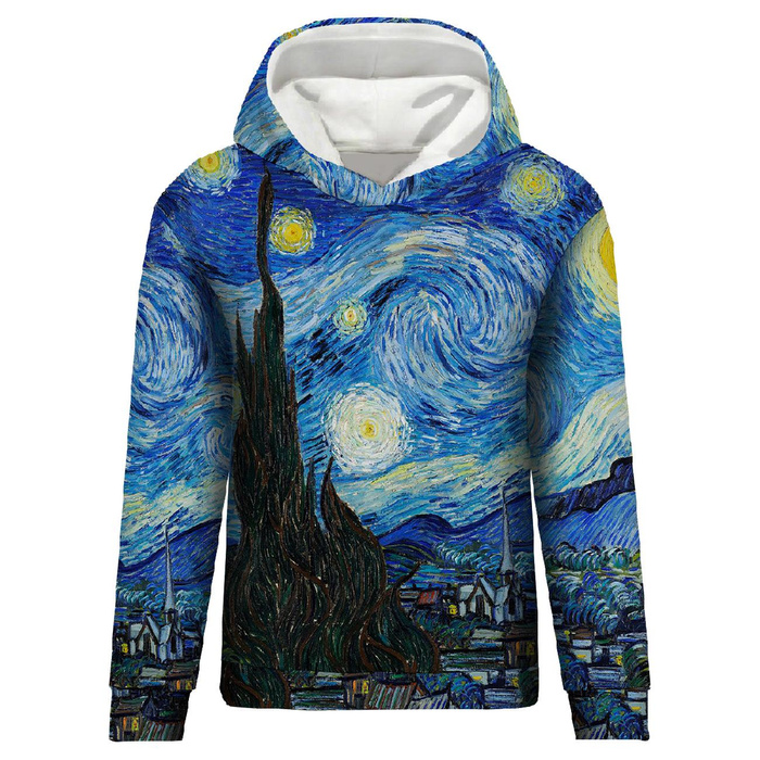 BLUZA DAMSKA (POLA) CLASSIC Z KAPTUREM - GWIAŹDZISTA NOC (Vincent van Gogh) - zestaw do uszycia XXL
