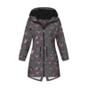 WOMEN'S PARKA (ANNA) - BUTTERFLIES (GLITTER BUTTERFLIES) / ACID WASH GREY - softshell XL