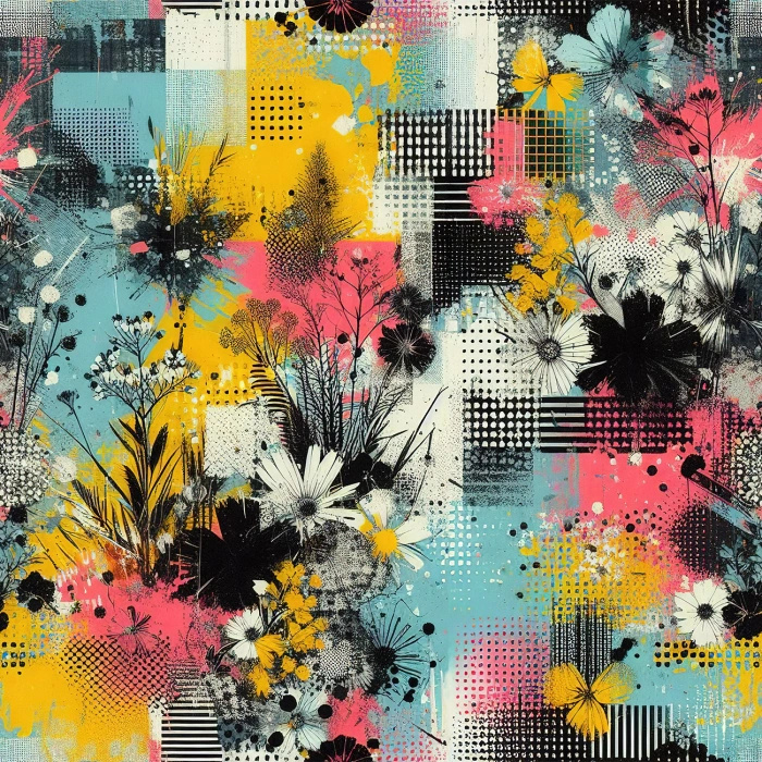 FLORAL REVERIE WZ. 9 - Minky-Plüsch