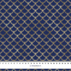GOLDEN FISH SCALES pat. 2 (GOLDEN OCEAN) / dark blue - Waterproof woven fabric