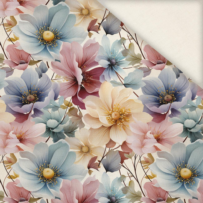 PASTEL FLOWERS WZ.13- Slub Weave