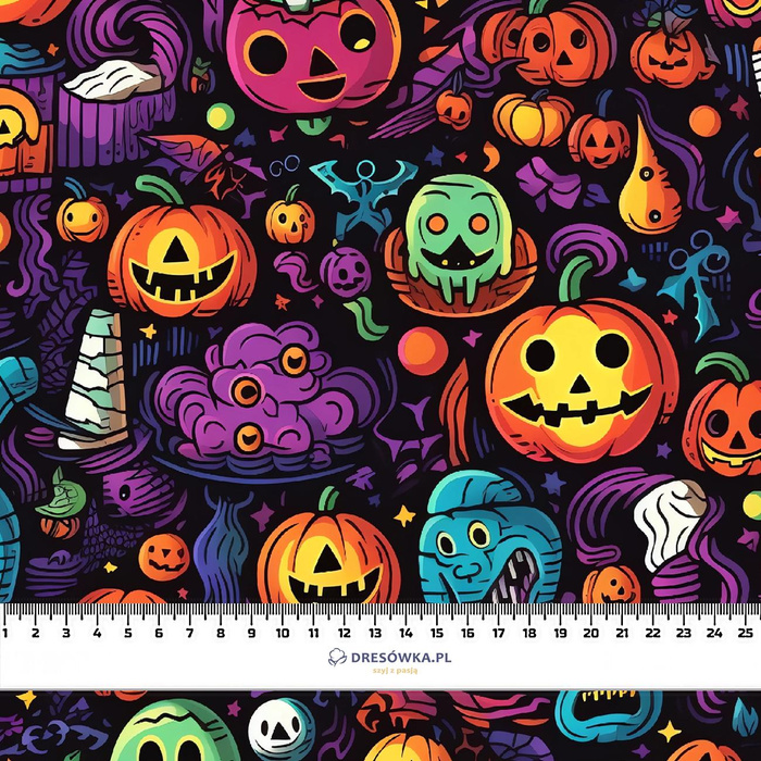 HALLOWEEN wz.16 - looped knit fabric with elastane ITY