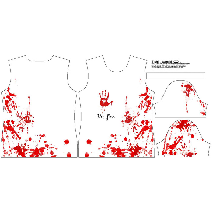 DAMEN T-SHIRT - I'M FINE - Single Jersey L