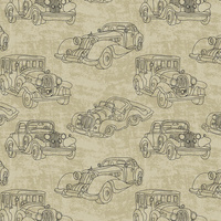 OLD CARS vz. 2 - organický úplet single jersey s elastanem