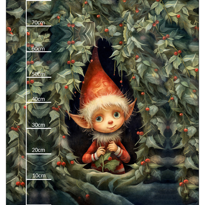 VINTAGE CHRISTMAS ELF - panel (75cm x 80cm)