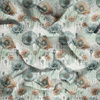 FLOWERS OWL FAMILY - Cotton muslin