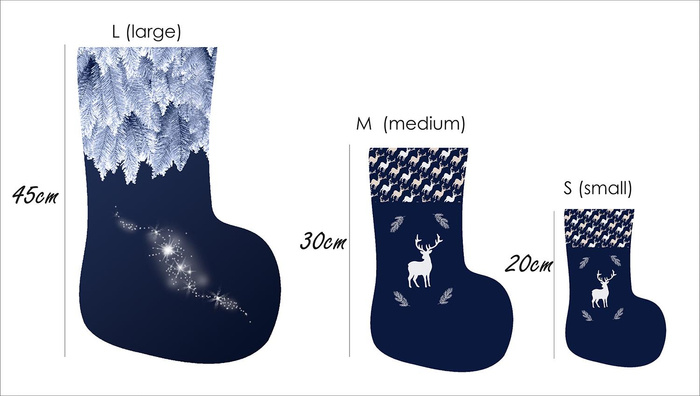 Christmas Stocking Set - FOREST / reindeer