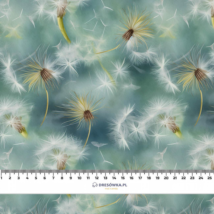 WATERCOLOR DANDELION WZ. 2 - tkanina viskózová