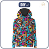 UNISEX HOODIE (HYDRA) - COLORFUL GRAFFITI - sewing set (110/116)