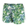 Women’s boardshorts - MINI LEAVES AND INSECTS PAT. 6 (TROPICAL NATURE) / white L