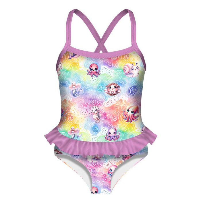 Girl's swimsuit - SEA ANIMALS WZ.3  - sewing set