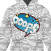 KID'S HOODIE (ALEX) - COMIC BOOK / ooops - looped knit fabric (146/152)