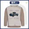 LONGSLEEVE - RETRO AUTO VZ. 3 / pruhy - single jersey (134/140)