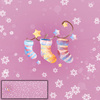 SOCKEN / SCHNEEFLOCKEN (WEIHNACHTSRENTIERE) - panoramisches Paneel 60 cm