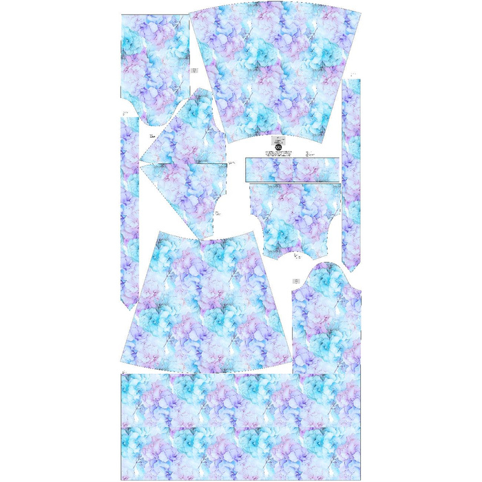 WRAP FLOUNCED DRESS "ABELLA" (L) - ALCOHOL PASTEL WZ.3 - sewing set 