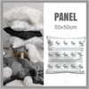 PANEL PODUSZKOWY - RENIFERY / szare pasy