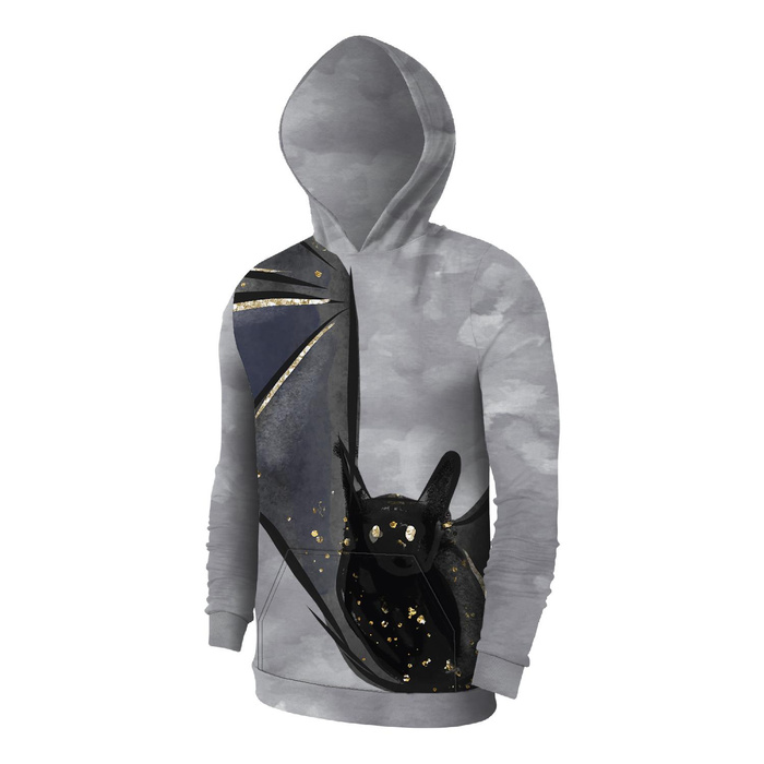 MEN’S HOODIE (COLORADO) - BAT / CAMOUFLAGE pat. 2 / grey - sewing set L