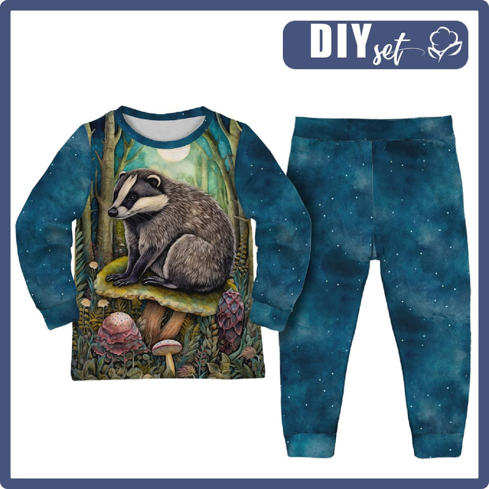 CHILDREN'S PAJAMAS " MIKI" - BOHO BADGER - sewing set (146/152)