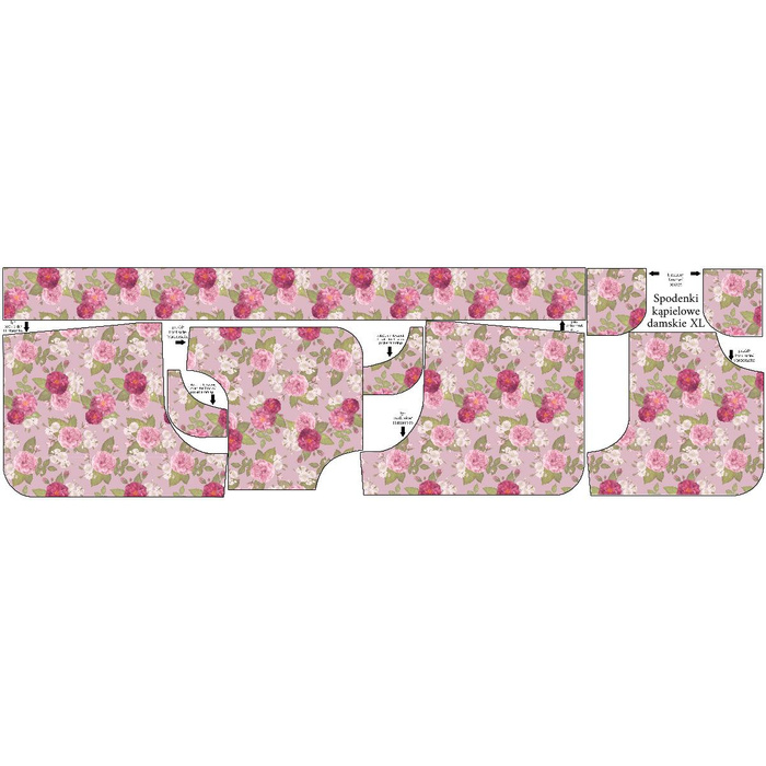 Women’s boardshorts - ROSE GARDEN / pink - sewing set