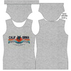 DAMEN T-SHIRT - CALIFORNIA Ms. 1 / melange hellgrau - Single Jersey XS