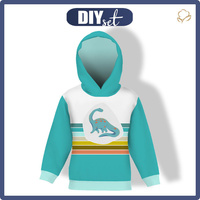 KID'S HOODIE (ALEX) - DIPLODOK - looped knit fabric (110/116)