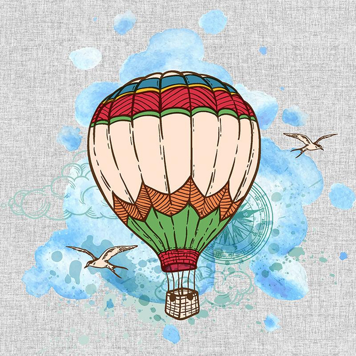 HOT AIR BALLOON - panel Waterproof woven fabric