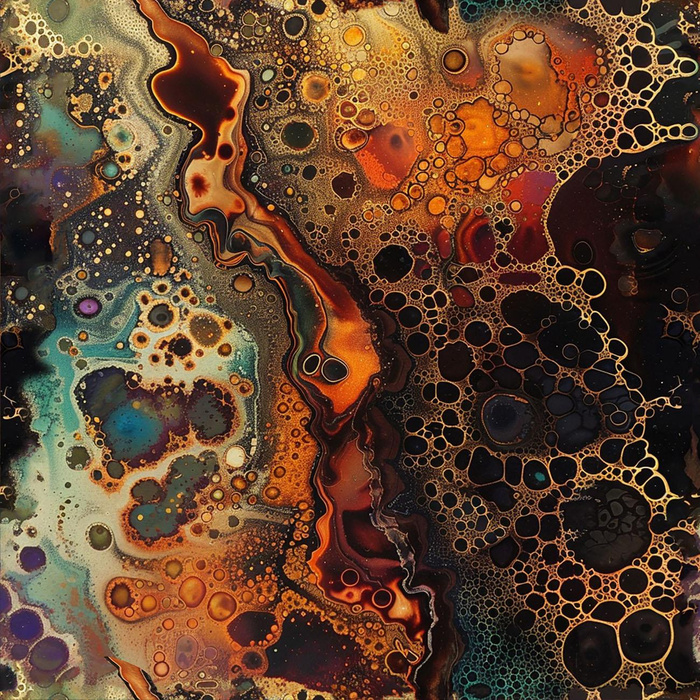 alcohol ink wz.11 - teplákovina s elastanem ITY