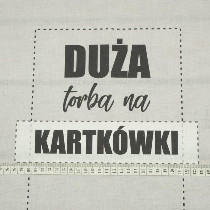 Big bag for tests / grey - Cotton woven fabric panel