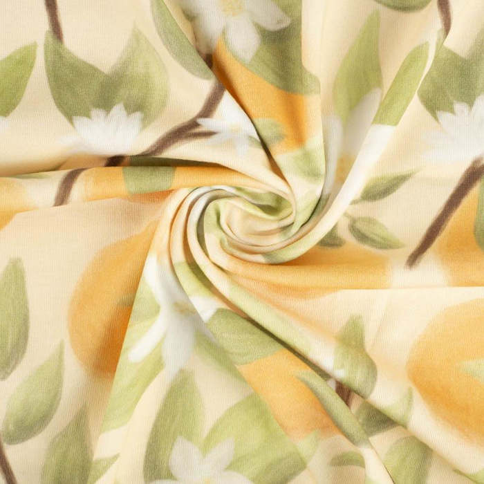 ORANGES no. 2 / vanilla - single jersey with elastane