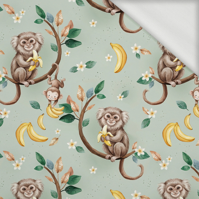 Banana Monkey - looped knit fabric