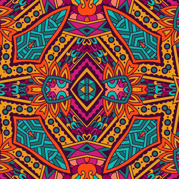 COLORFUL MANDALA pat. 1 - light brushed knitwear