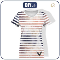 DAMEN T-SHIRT - FLEDERMAUS / STRIPES (VERZAUBERTE NACHT) - Single Jersey M