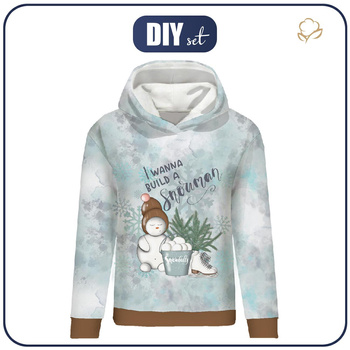 CLASSIC WOMEN’S HOODIE (POLA) - I WANNA BUILD A SNOWMAN (WINTER IN THE CITY) - looped knit fabric