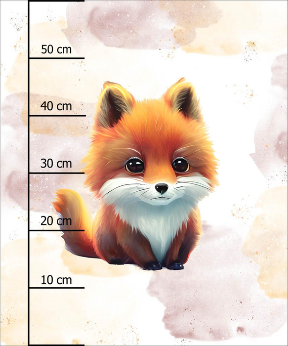 BABY FOX -  PANEL (60cm x 50cm) brushed knitwear with elastane ITY