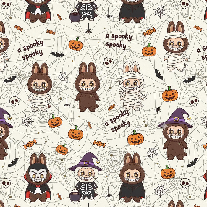 Creepy Cute Halloween WZ.3- Welur tapicerski