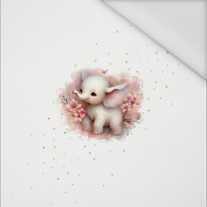CUTE PINK ELEPHANT - panel (60cm x 50cm) tkanina wodoodporna