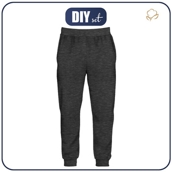 MEN'S JOGGERS (GREG) - MELANGE GRAPHITE - sewing set